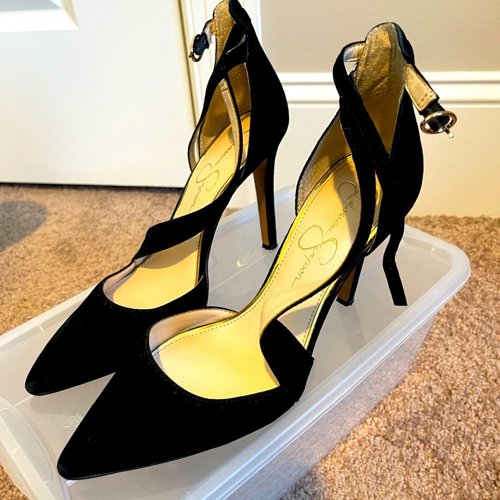 Jessica Simpson Black Suede Heels
